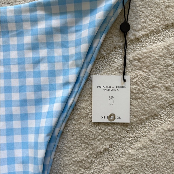 BRAND NEW Skatie Blue and White Gingham Bikini Set - Picture 3 of 7